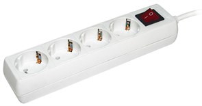 IEK Удлинитель У04К-выкл. 4 места 2Р+PЕ/5метров 3х1мм2 16А/250 WYP10-16-04-05-ZK-N