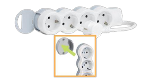 Legrand Стандарт Бело-серый Удлинитель 4x2К+З, кабель 5м, возможно крепление к стене 695008