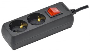 IEK Удлинитель У02К 2 места с/з 5м 3х1мм2 16А 250В чер. WYP10-16-02-05-ZK-K02