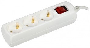 IEK GENERICA Удлинитель У03В 3 места 2P+PE/3м 3х1мм2 10А/250В WYP10-10-03-03-ZK-G