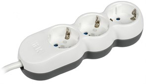 IEK UNO Удлинитель У03 3 места 2P+PE/5м 3х1,5мм2 16А/250В UNO WYP53-16-03-05-Z