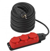 ЭРА Удлинитель силовой ЭРА UK-3e-3x1,5-40m-IP44(KG) с заземлением 3 розетки каучук 40м КГ 3х1,5мм2 IP44 Б0057583