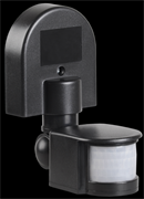 IEK Датчик движения ДД 008 черный, макс. нагрузка 1100Вт, угол обзора 180град., дальность 12м, IP44, LDD10-008-1100-002