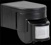 IEK Датчик движения ДД 012 черный, макс. нагрузка 1100Вт, угол обзора 180град., дальность 12м, IP44 LDD10-012-1100-002