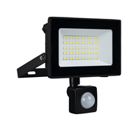 Прожектор светодиодный СДО-3004 с инфракрасным датчиком движения 50Вт 6500К IP54 EKF FLL-3004-50D-6500