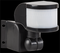 IEK Датчик движения ДД 018В черный, макс. нагрузка 1100Вт, уг 270град, дальность 12м, IP44, LDD10-018B-1100-002