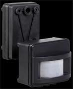 IEK Датчик движения ДД 017 черный, макс. нагрузка 1100Вт, угол обзора 120град., дальность 12м, IP44, LDD13-017-1100-002