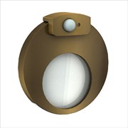 Zamel Светильник MUNA Золото/Тепл.бел. в монт.коробку, 230V AC с датчиком движения 02-226-42