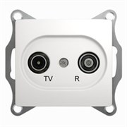 GLOSSA TV-R РОЗЕТКА проходная 4DB, БЕЛЫЙ GLOSSA TV-R РОЗЕТКА проходная 4DB, БЕЛЫЙ