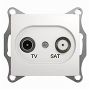 GLOSSA TV-SAT РОЗЕТКА одиночная 1DB, БЕЛЫЙ GLOSSA TV-SAT РОЗЕТКА одиночная 1DB, БЕЛЫЙ