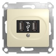 GLOSSA USB РОЗЕТКА, БЕЖЕВЫЙ GLOSSA USB РОЗЕТКА, БЕЖЕВЫЙ