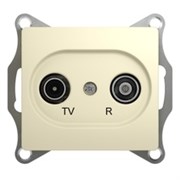 GLOSSA TV-R РОЗЕТКА проходная 4DB, БЕЖЕВЫЙ GLOSSA TV-R РОЗЕТКА проходная 4DB, БЕЖЕВЫЙ