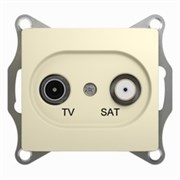 GLOSSA TV-SAT РОЗЕТКА проходная 4DB, БЕЖЕВЫЙ GLOSSA TV-SAT РОЗЕТКА проходная 4DB, БЕЖЕВЫЙ