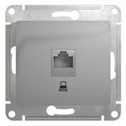 GLOSSA РОЗЕТКА компьютерная RJ45 кат.5E, АЛЮМИНИЙ GLOSSA РОЗЕТКА компьютерная RJ45 кат.5E, АЛЮМИНИЙ