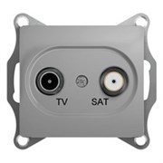 GLOSSA TV-SAT РОЗЕТКА проходная 4DB, АЛЮМИНИЙ GLOSSA TV-SAT РОЗЕТКА проходная 4DB, АЛЮМИНИЙ