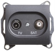 GLOSSA TV-SAT РОЗЕТКА оконечная 1DB, механизм, АНТРАЦИТ GLOSSA TV-SAT РОЗЕТКА оконечная 1DB, механизм, АНТРАЦИТ