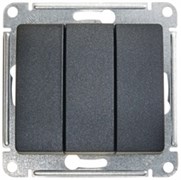 GLOSSA 3-клавишный ВЫКЛЮЧАТЕЛЬ, сх.3, 10АХ, механизм, АНТРАЦИТ GLOSSA 3-клавишный ВЫКЛЮЧАТЕЛЬ, сх.3, 10АХ, механизм, АНТРАЦИТ