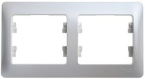 GLOSSA 2-постовая РАМКА, горизонтальная, ПЕРЛАМУТРОВЫЙ GLOSSA 2-постовая РАМКА, горизонтальная, ПЕРЛАМУТРОВЫЙ