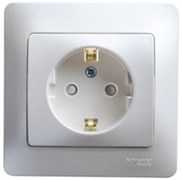GLOSSA РОЗЕТКА с заземлением со шторками, 16А, в сборе, ПЕРЛАМУТРОВЫЙ GLOSSA РОЗЕТКА с заземлением со шторками, 16А, в сборе, ПЕРЛАМУТРОВЫЙ