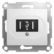 GLOSSA USB РОЗЕТКА, БЕЛЫЙ GLOSSA USB РОЗЕТКА, БЕЛЫЙ