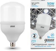 Gauss Лампа Elementary T140 50W 4400lm 4000K E27 LED 63225