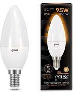 Gauss Лампа Свеча 9.5W 890lm 3000К E14 LED 103101110