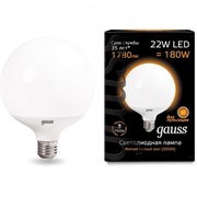 Gauss Лампа G125 22W 1800lm 3000K E27 LED 105102122