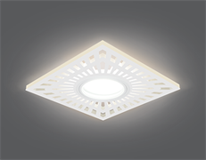 Gauss Светильник Backlight BL127 Квадрат. Белый, Gu5.3, 3W, LED 3000K BL127