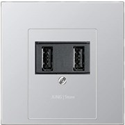 USB розетка для зарядки мобильных устройств, Алюминий - металл