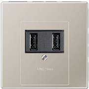 USB розетка для зарядки мобильных устройств, Нержавеющая сталь