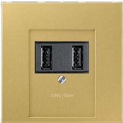 USB розетка для зарядки мобильных устройств, Латунь Classic