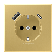 Розетка 2К+З 16А 250В~, с разъемом  USB Typ AC