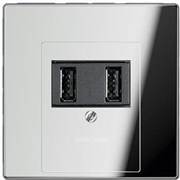 USB розетка для зарядки мобильных устройств, Хром