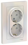 Розетка двойная со шторками с заземлением ATN000426 Schneider Electric