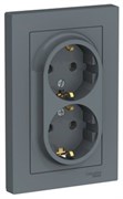 Розетка двойная с заземлением ATN000724 Schneider Electric