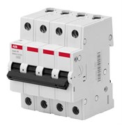 Автоmaтический выключатель ABB 4 полюсный S204 C25А хар C 6кА 2CDS254001R0254 Автоmaтический выключатель ABB 4 полюсный S204 C25А хар C 6кА 2CDS254001R0254