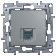 Legrand Etika алюминий розетка телефонная (RJ11) 672440