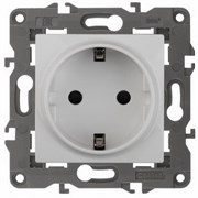 Розетка 220v c/з белая ЭРА Элеганс 14-2101-01