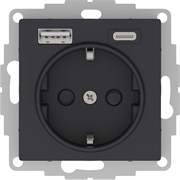SE AtlasDesign Карбон Розетка 16А с USB A+C (5В/2,4А/3 А, 2х5В/1,5А), мех SE AtlasDesign Карбон Розетка 16А с USB A+C (5В/2,4А/3 А, 2х5В/1,5А), мех
