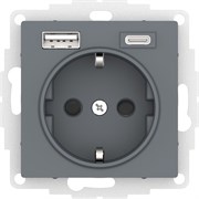 SE AtlasDesign Грифель Розетка 16А с USB A+C (5В/2,4А/3 А, 2х5В/1,5А), мех SE AtlasDesign Грифель Розетка 16А с USB A+C (5В/2,4А/3 А, 2х5В/1,5А), мех