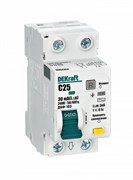 Dekraft Дифференциальный автомат (АВДТ) 1Р+N 25А 30мА тип AC х-ка C ДИФ-103 4.5кА 16054DEK Dekraft Дифференциальный автомат (АВДТ) 1Р+N 25А 30мА тип AC х-ка C ДИФ-103 4.5кА 16054DEK
