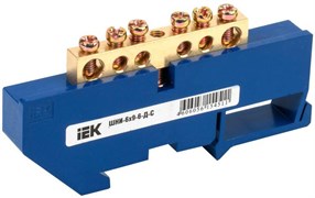 Шина нулевая IEK ШНИ-6х9-6-Д-С YNN10-69-6D-K07, на DIN-изоляторе