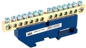 Шина нулевая IEK ШНИ-8х12-14-Д-С YNN10-812-14D-K07, на DIN-изоляторе