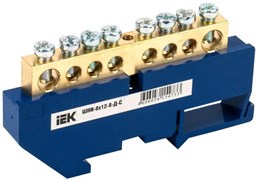 Шина нулевая IEK ШНИ 8х12-8-Д-С YNN10-812-8D-K07, на DIN-изоляторе