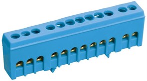 Шина нулевая IEK ШНИ-6х9-8-К-С YNN10-69-8KD-K07, в корпусном изоляторе на DIN-рейку