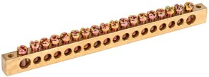 Шина IEK PEN 8х12мм 20/2 YNN21-20-100, 20 групп, крепеж по краям