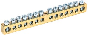 Шина IEK PEN 8х12мм 14/1 YNN20-14-100, 14 групп, крепеж по центру