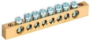 Шина IEK PEN 6х9мм 8/2 YNN11-08-100, 8 групп, крепеж по краям