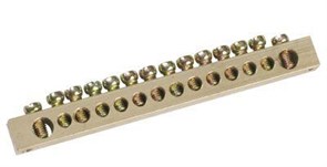 Шина IEK PEN 6х9мм 14/2 YNN11-14-100, 14 групп, крепеж по краям