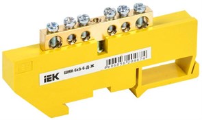 Шина IEK PE ШНИ-6х9-6-Д-Ж YNN10-69-6D-K05, на DIN-изоляторе